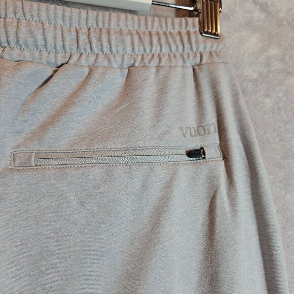 Vuori Mens M Light Gray Jogger Pants With Zipper Pocket & Drawstring Waist - Picture 11 of 14